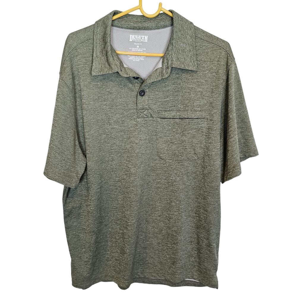 Duluth Trading Co Mens Polo Shirt M Stretch Business Casual Minimalist Wicking